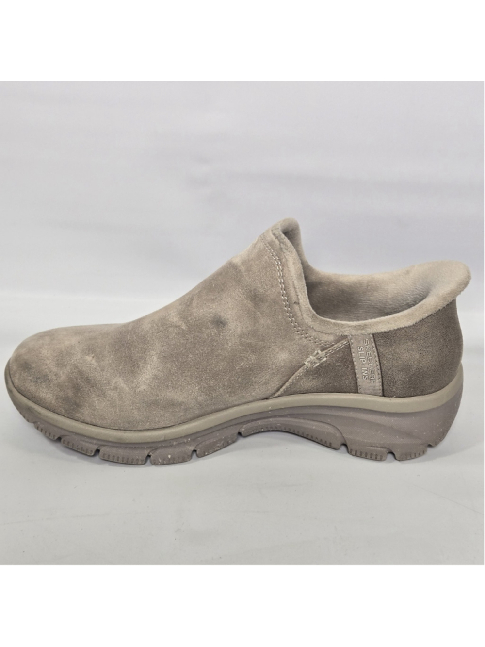 Skechers Easy Going Modern Hour Taupe Slip On Comfort Shoes Womens 7 Vegan Suede - Picture 7 of 15